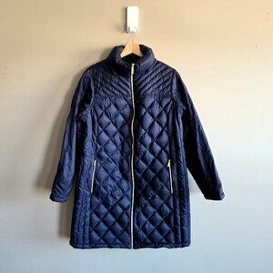 Mickael Kors blue down jacket. Fits smaller.